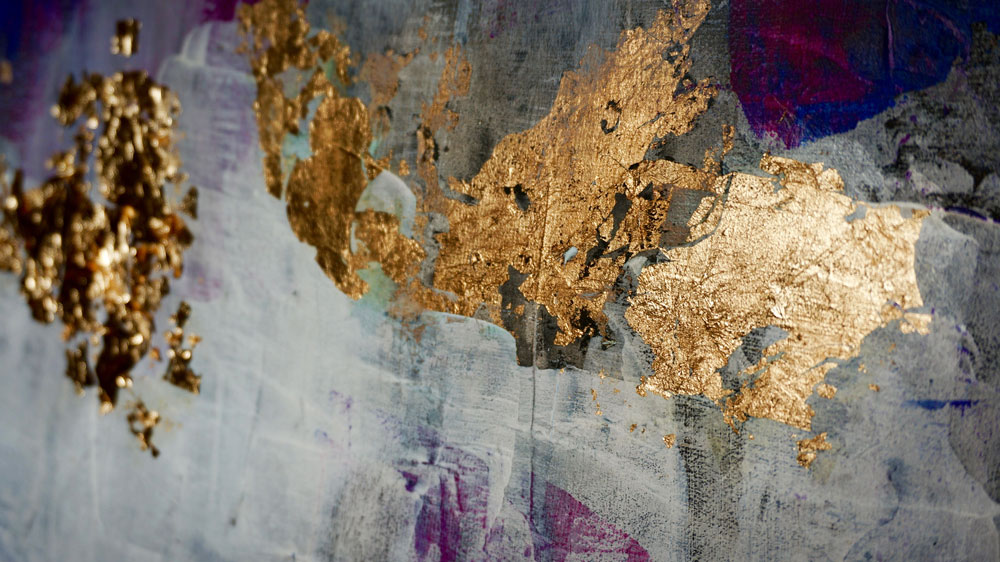 abstract gold art